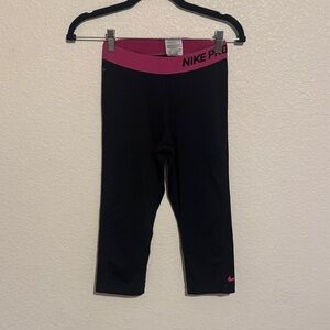 Nike Kids Leggings in Black with Pink Waistband